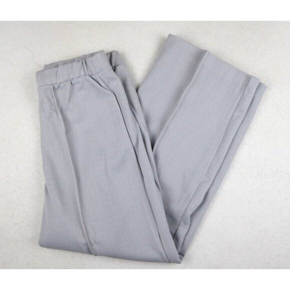 VINTAGE WOMEN'S GRAY ELASTIC WAIST CROPPED PULL-ON PANTS - SIZE S/M - Picture 1 of 5